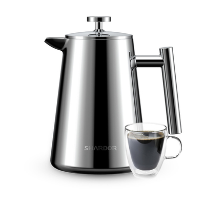 vuoto 13.4*20.5cm della caffettiera del tuffatore di acciaio inossidabile 1000ml/34oz