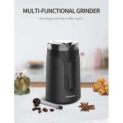 Il piccolo Burr Grinder Electric Mill Spice nero portatile di Shardor multifunzionale