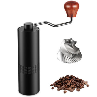 Regolazioni di legno di Burr Manual Coffee Grinder Adjustable 28g 12 del piano d'acciaio della mano