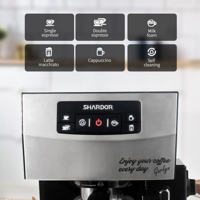 6 in 1 macchina di caffè espresso sparata multifunzionale di Antivari della macchina 15 del caffè del singolo colpo doppia