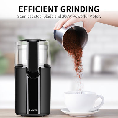 Spezia matta del motore del macinacaffè dei fagioli su ordinazione potenti neri di Stainless Steel Blades