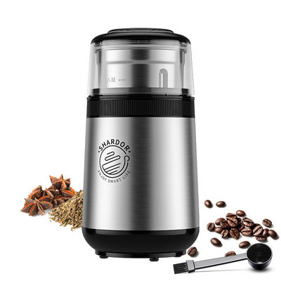 Macchina d'argento smontabile del caffè di EU Plug Transparent Lid SS304 del macinacaffè della polvere media