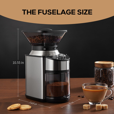 luce di Burr Coffee Grinder With Blue LED del caffè espresso 200W e serratura di sicurezza