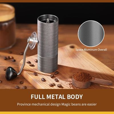 Mini Adjustable Manual Coffee Grinder, macinacaffè Portable della mano di acciaio inossidabile