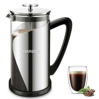 ABS francese elettrico libero dell'acciaio inossidabile della macchinetta del caffè della stampa di BPA un filtro 1000ml da 2 strati