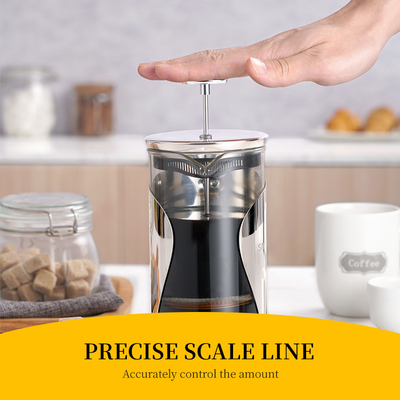 ABS francese elettrico libero dell'acciaio inossidabile della macchinetta del caffè della stampa di BPA un filtro 1000ml da 2 strati