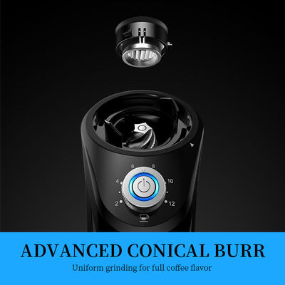 12 tazze di Burr Coffee Grinder 14 conici del professionista stridente della regolazione