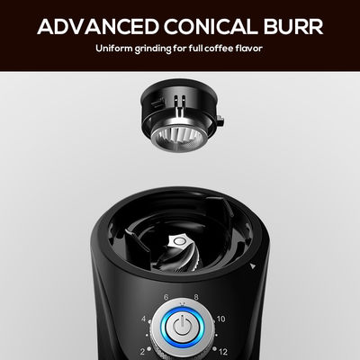 14 regolazioni coniche regolabili di frantumazione di Burr Coffee Grinder Espresso Extensive