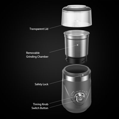 Smerigliatrice domestica elettrica del caffè espresso della serratura d'acciaio portatile di Bean Grinder Stainless Safty dell'ABS