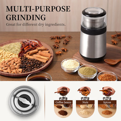 Caffè trasparente Bean Flat Burr Espresso Grinder della tazza della macchinetta del caffè SS304 del caffè espresso del coperchio