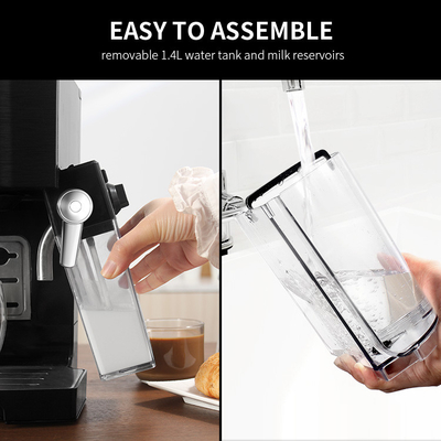 Macchina del caffè nero con macchina di caffè espresso della famiglia di funzione 500W di Frother del latte la multi