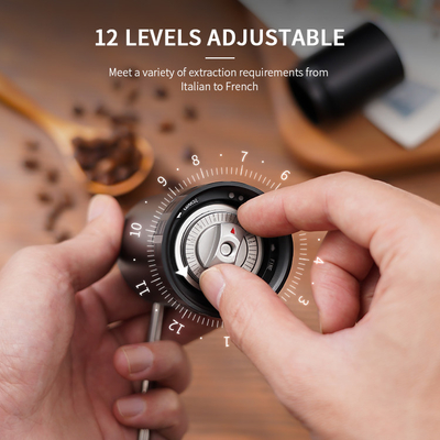Acciaio manuale portatile regolabile Burr Grinder di Aluminum Alloy Stainless del macinacaffè