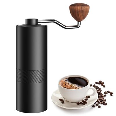 Macinacaffè manuale Wood Handle Conical Burr Hand Coffee Grinder del caffè espresso nero