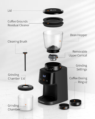 CB del CE neri ETL di Bean Burr Grinder Electric Particle Size del caffè di Homeuse
